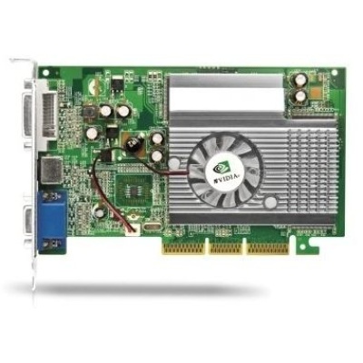 Grafische kaart nVidia GeForce FX5500 256MB DDR AGP 8x DVI VGA S-VIDEO NV34 Board p162-11n SWEEX
